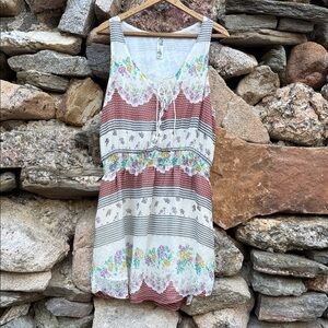 Free People Boho Floral Sleeveless Dress – Soft & Silky – Size M